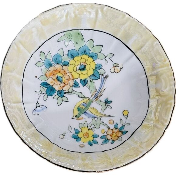 Vintage Nikko Japan Porcelain Plate ~ Floral & Bird
Design ~ Mid-Century - Picture 1 of 6